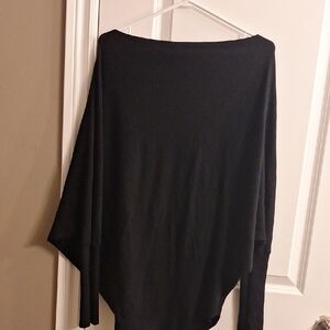 Zara Black Women's Assymetrical Bottom Tunic Sweater